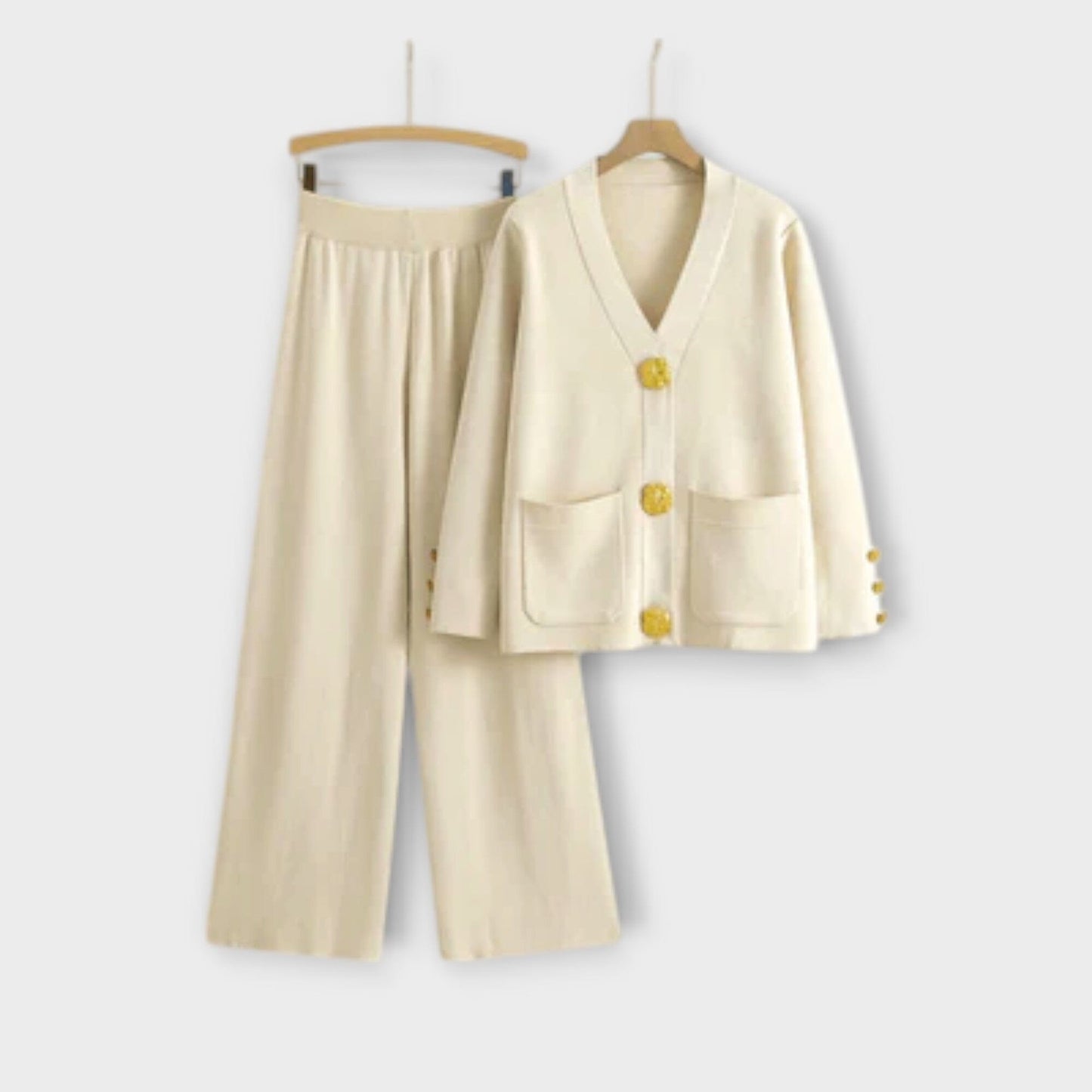 Angela – Conjunto Elegante Angela – Conjunto Elegante A minha loja Beige Einheitsgröße (S - 2XL) 