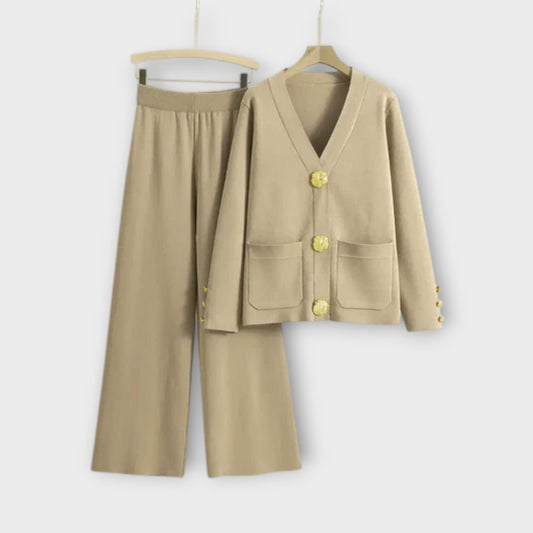 Angela – Conjunto Elegante Angela – Conjunto Elegante A minha loja Khaki Einheitsgröße (S - 2XL) 
