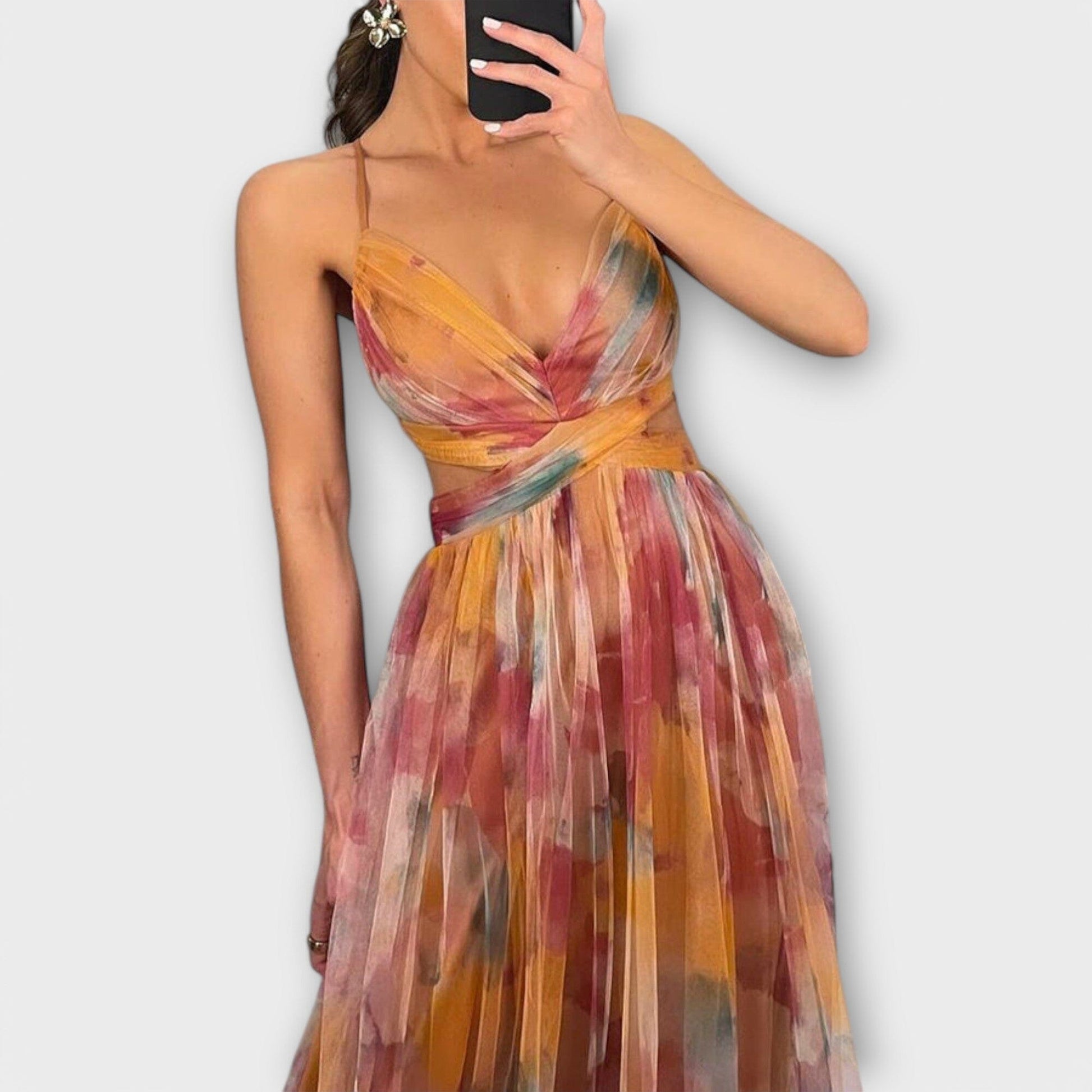 Annai – Vestido largo de malla: elegante y que realza la figura Annai – Vestido largo de malla: elegante y que realza la figura A minha loja 