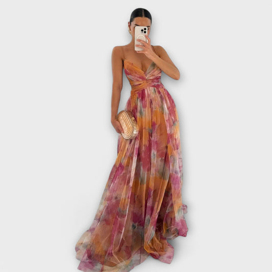 Annai – Vestido largo de malla: elegante y que realza la figura Annai – Vestido largo de malla: elegante y que realza la figura A minha loja Naranja S 
