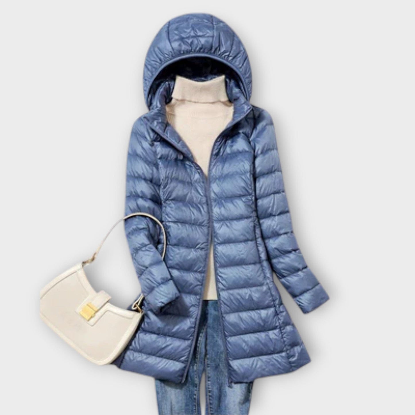 Annika – Chaqueta de plumas ultraligera e impermeable Annika – Chaqueta de plumas ultraligera e impermeable A minha loja Azul S 