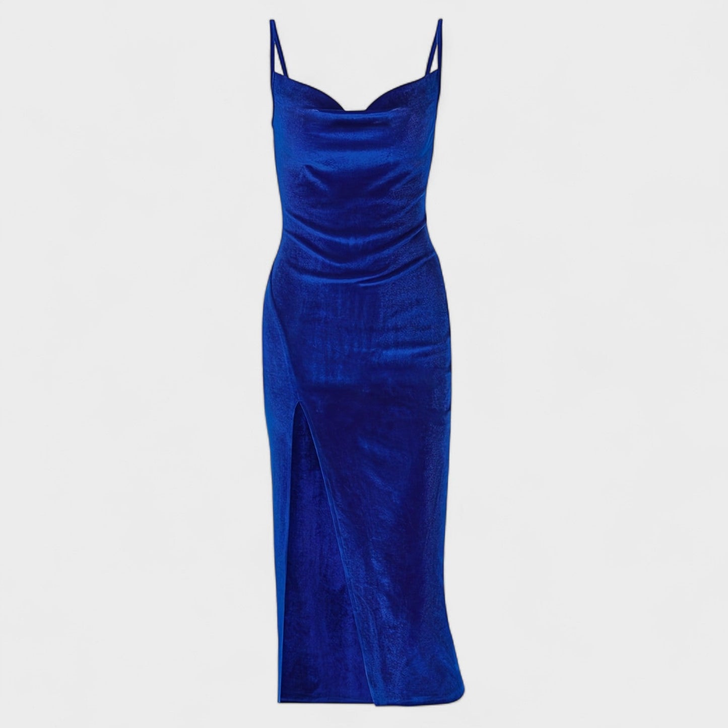 Gabriela – Vestido de Terciopelo con Abertura Lateral