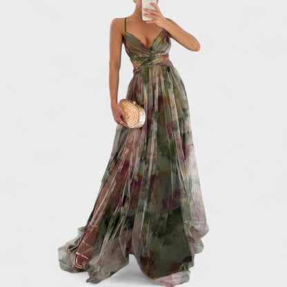 RitaBacelona – El vestido largo con flores que conquista miradas