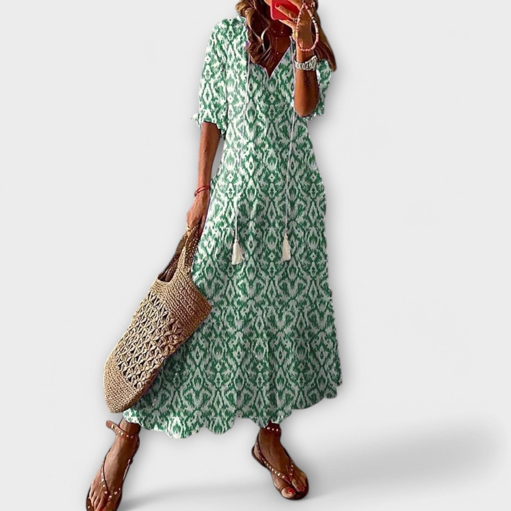 Bettina – Vestido largo bohemio Bettina – Vestido largo bohemio A minha loja Grüne XS 