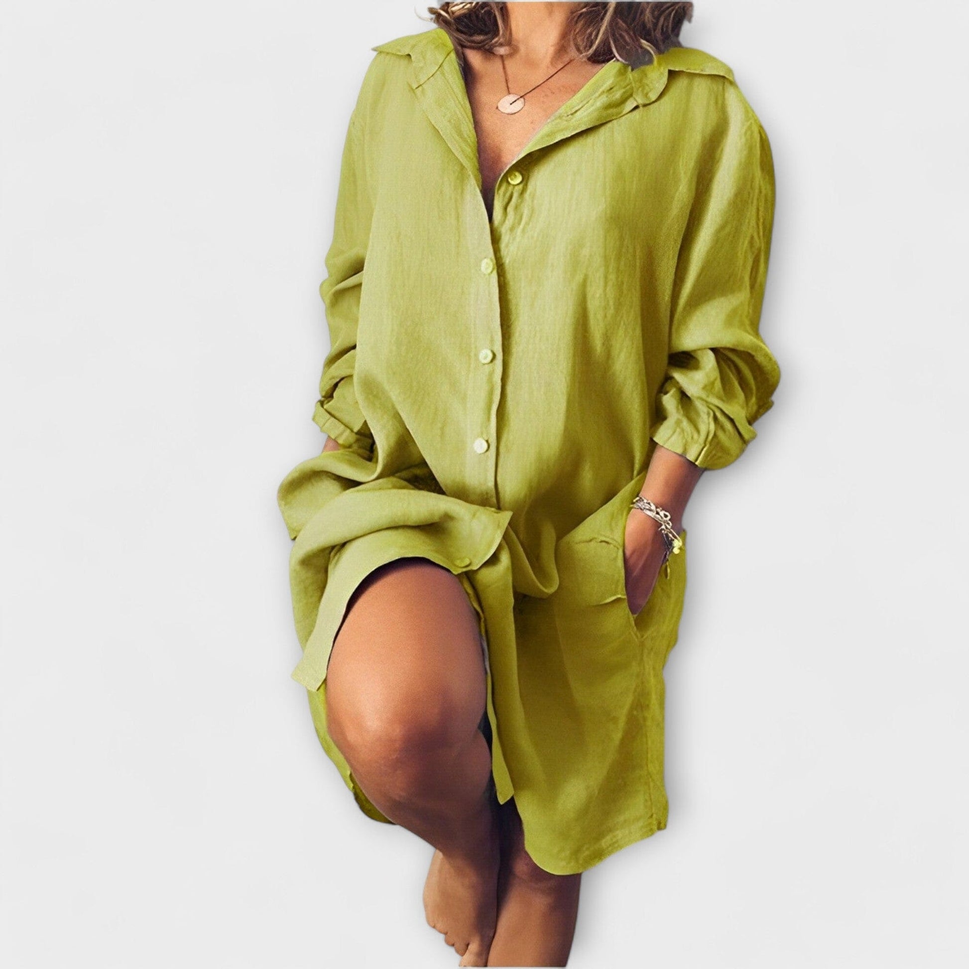 Blusa Casual de Lino para el Día a Día Blusa Casual de Lino para el Día a Día A minha loja Gelb S 