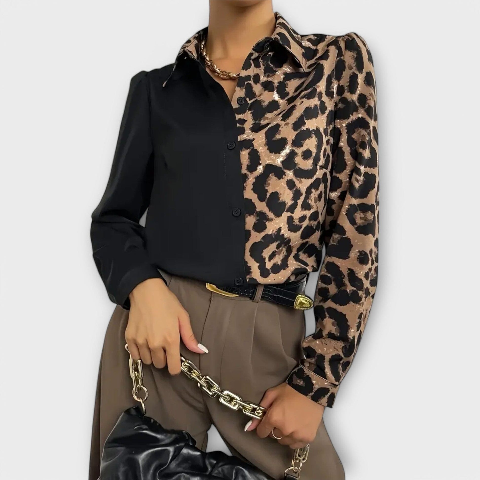 Blusa Simple y Estilosa de Leopardo Blusa Simple y Estilosa de Leopardo A minha loja 