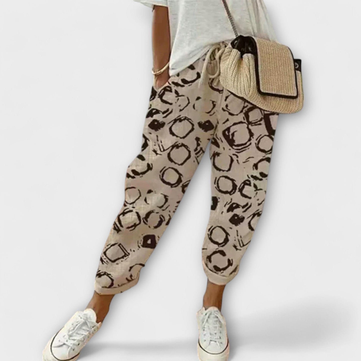 Burga – Pantalón cómodo de algodón y lino Burga – Pantalón cómodo de algodón y lino A minha loja Braun XS 