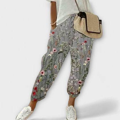 Burga – Pantalón cómodo de algodón y lino Burga – Pantalón cómodo de algodón y lino A minha loja Grau XS 