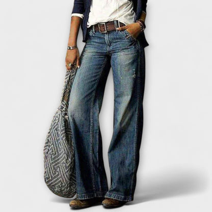 Cess – Pantalón de mezclilla de pierna ancha Cess – Pantalón de mezclilla de pierna ancha A minha loja Dunkelblau XS 