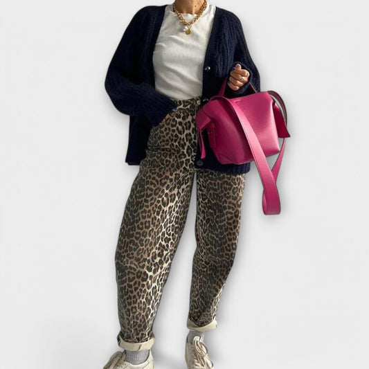 Chandra – Jeans vintage con estampado de leopardo Chandra – Jeans vintage con estampado de leopardo A minha loja 