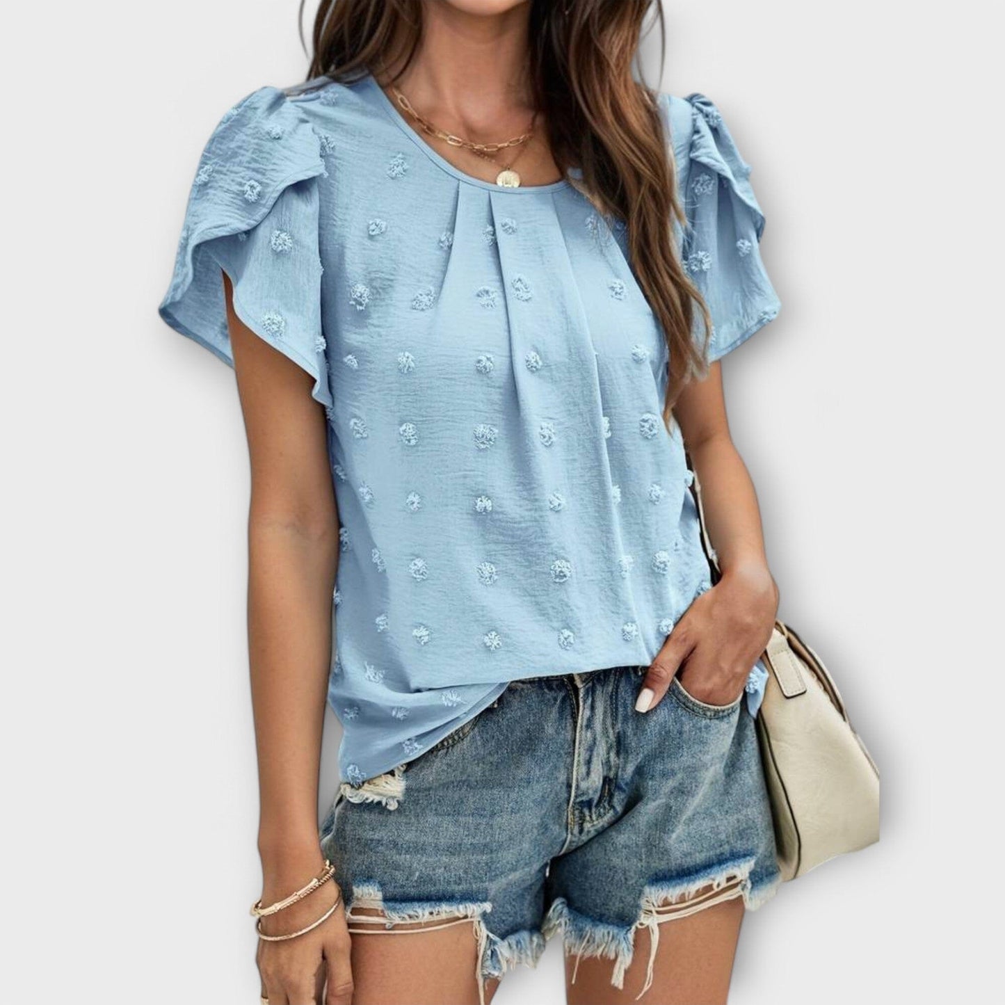 Charlotte - La Blusa Perfecta de Polka Dot Charlotte - La Blusa Perfecta de Polka Dot A minha loja Hellblau XS 