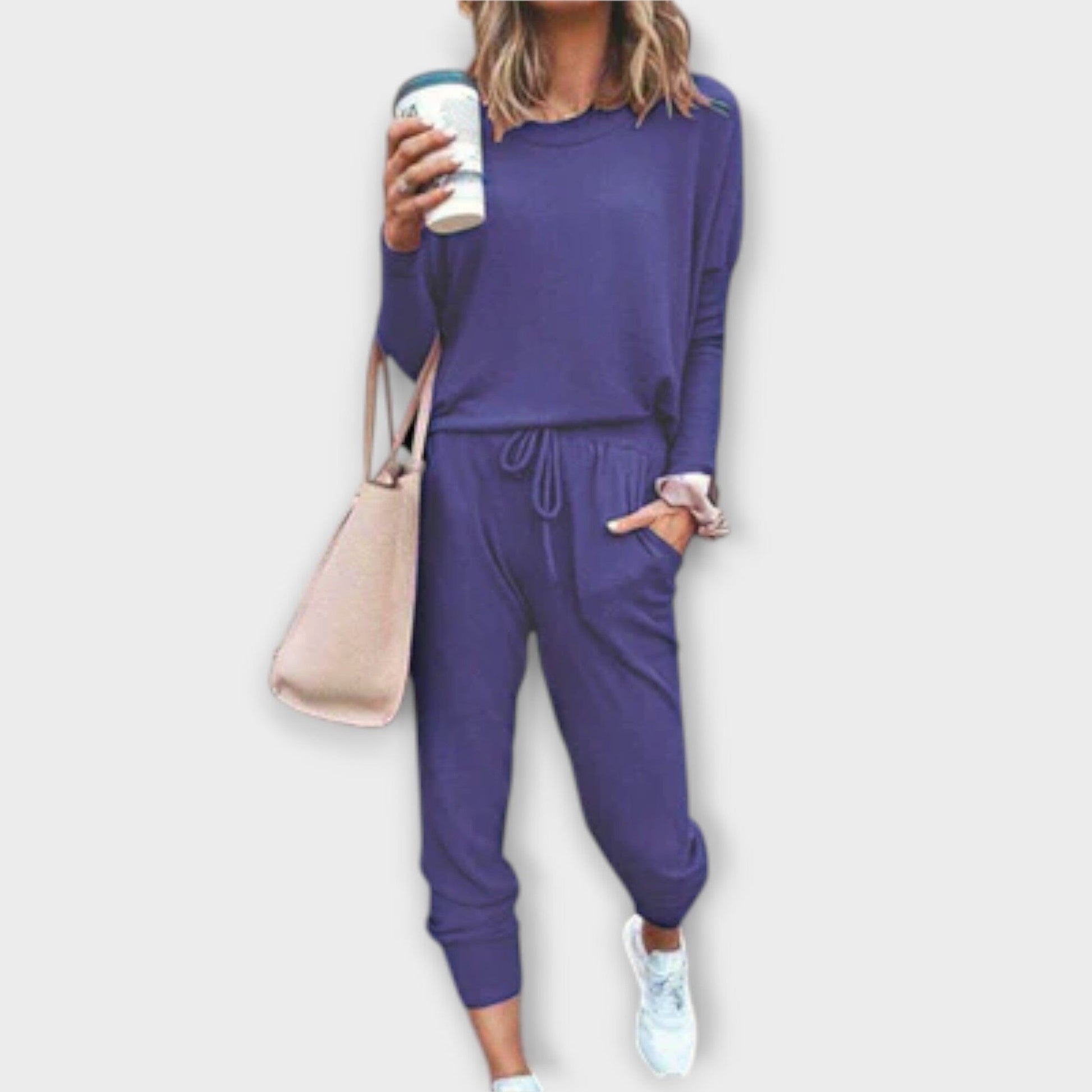 Claire - Conjunto Casual de Dos Piezas Claire - Conjunto Casual de Dos Piezas A minha loja Lila S 