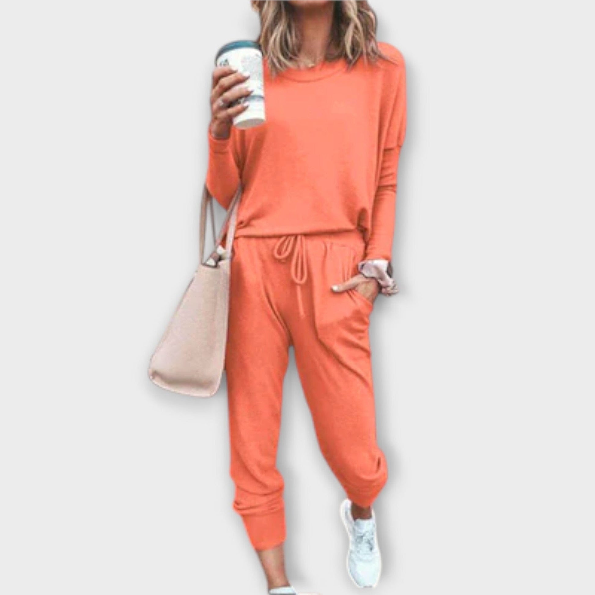 Claire - Conjunto Casual de Dos Piezas Claire - Conjunto Casual de Dos Piezas A minha loja Naranja S 