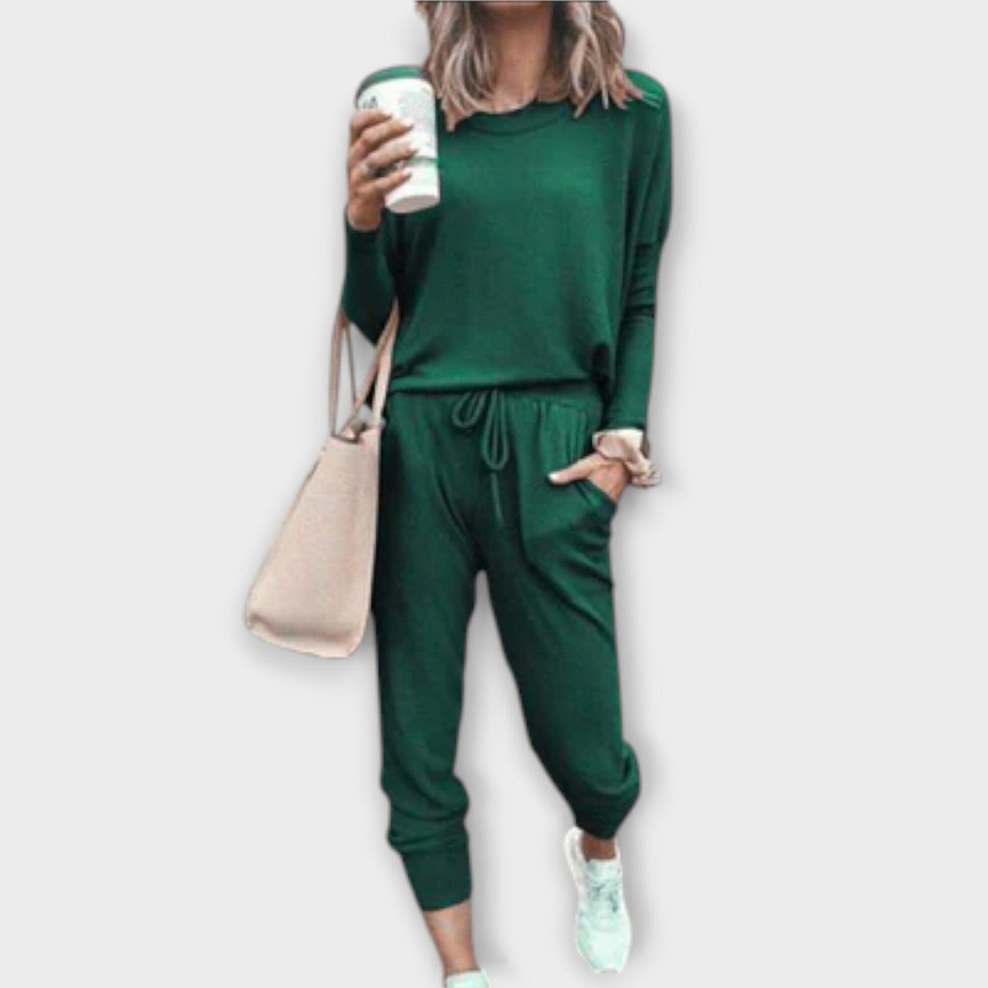 Claire - Conjunto Casual de Dos Piezas Claire - Conjunto Casual de Dos Piezas A minha loja Verde S 