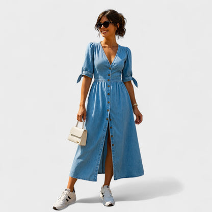 Clara Camila – Vestido camisero con encanto natural