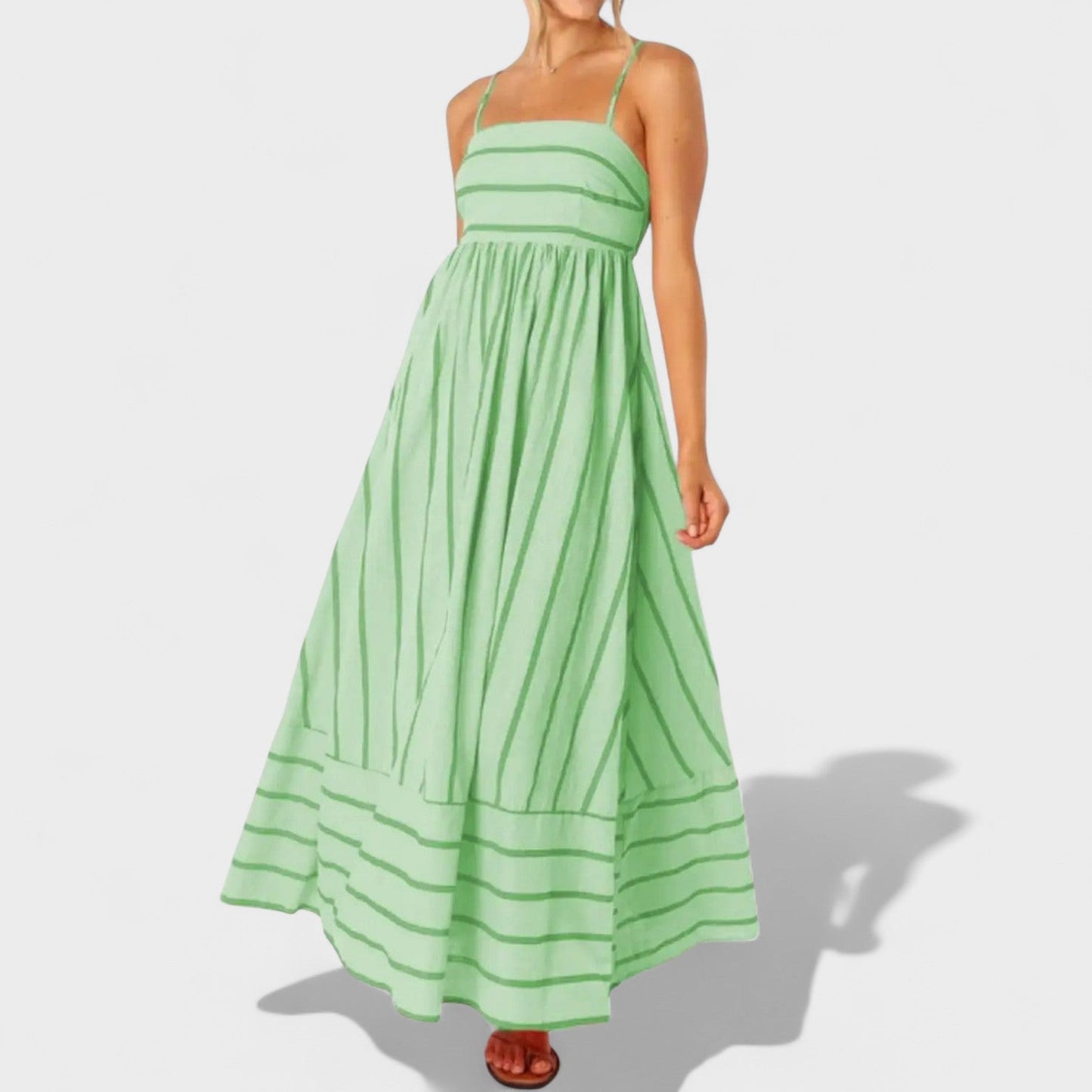 Isabel – Vestido Largo a Rayas