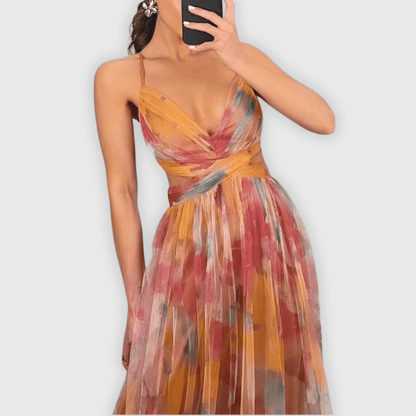 Dora | Vestido Maxi Premium Hecho a Mano Dora | Vestido Maxi Premium Hecho a Mano Rita Naranja S 