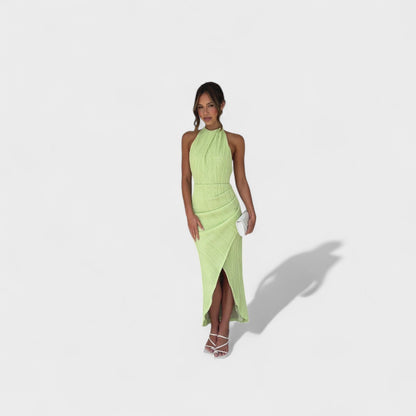 Camila - Vestido largo plisado