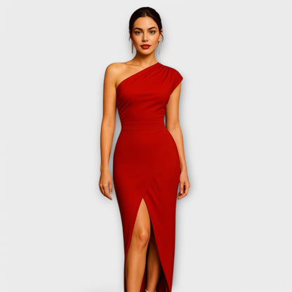 Elegante vestido de noche asimétrico Elegante vestido de noche asimétrico A minha loja Rojo XS 