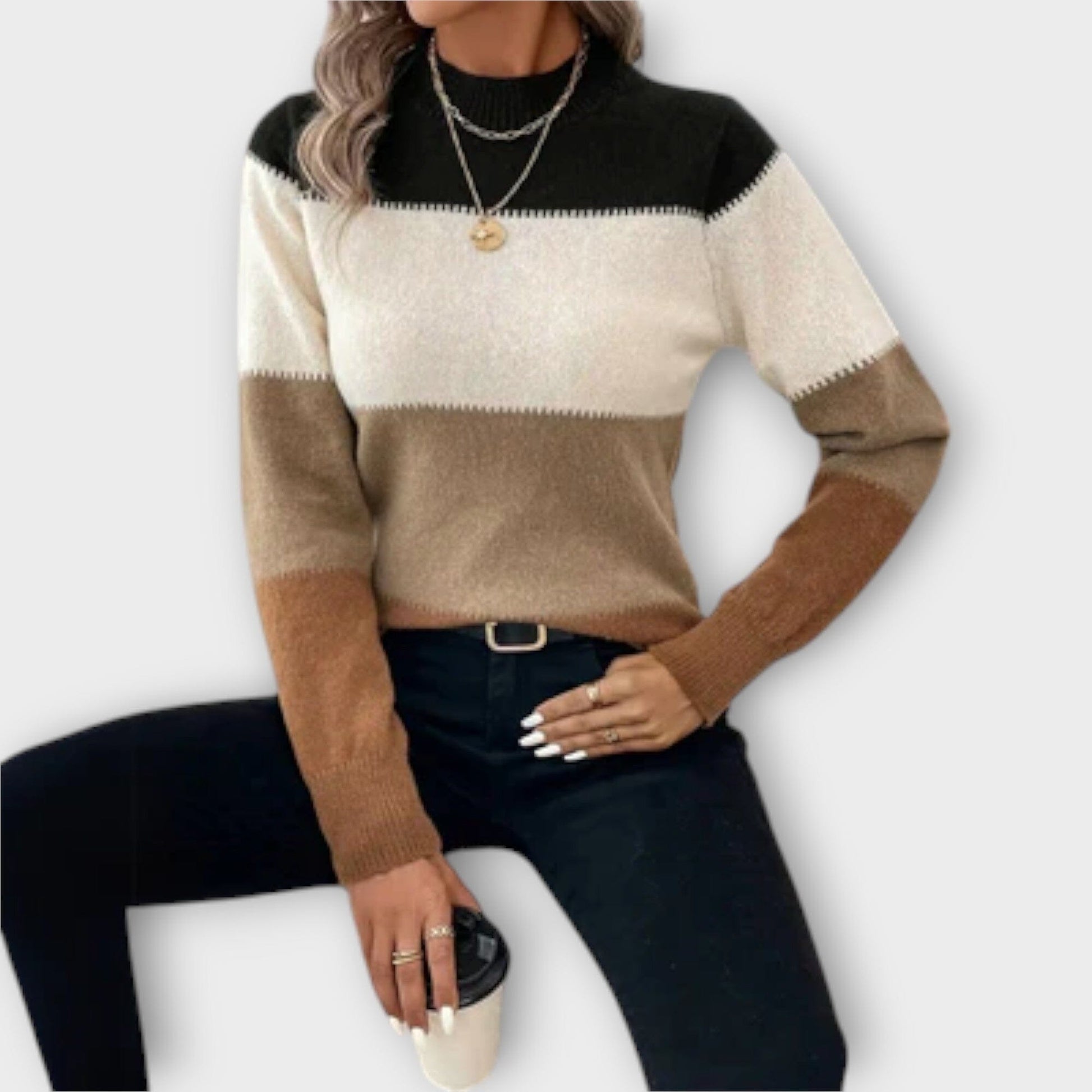 Elina - Suéter Casual y Elegante Elina - Suéter Casual y Elegante A minha loja Beige S 