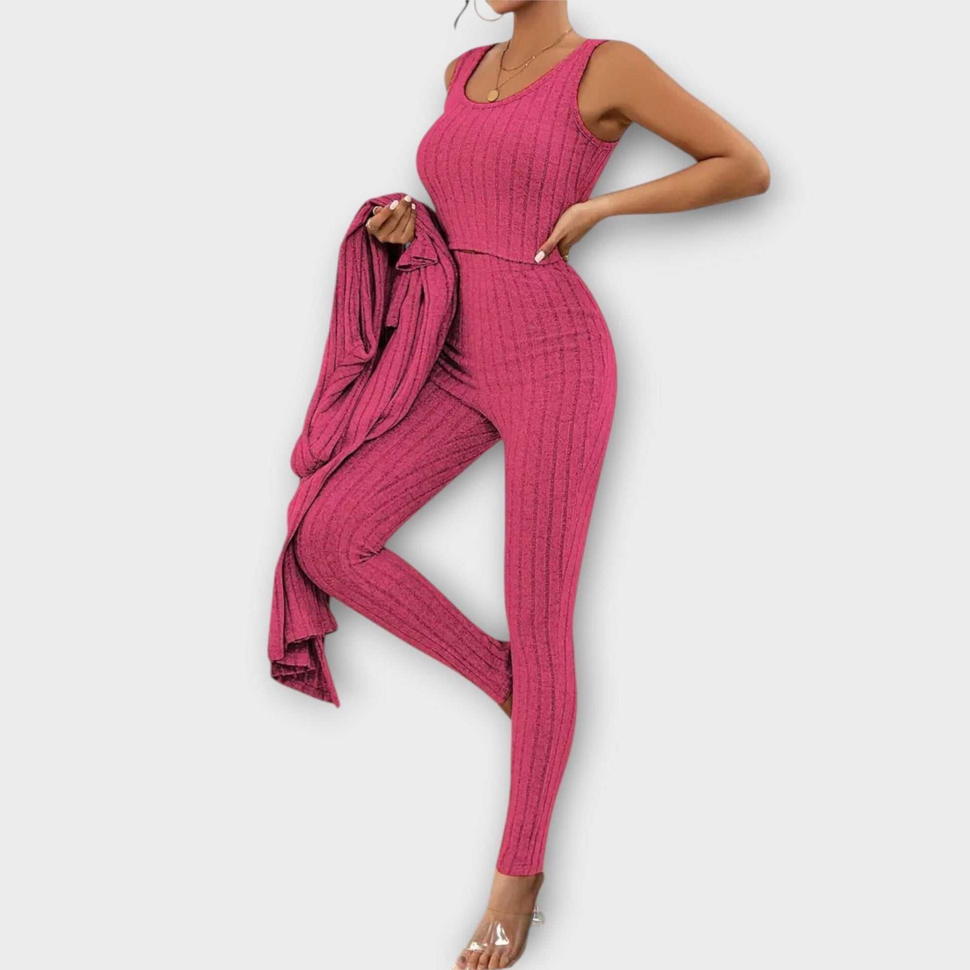 Elisa – Conjunto de 3 Piezas Elisa – Conjunto de 3 Piezas A minha loja Fuchsia S 