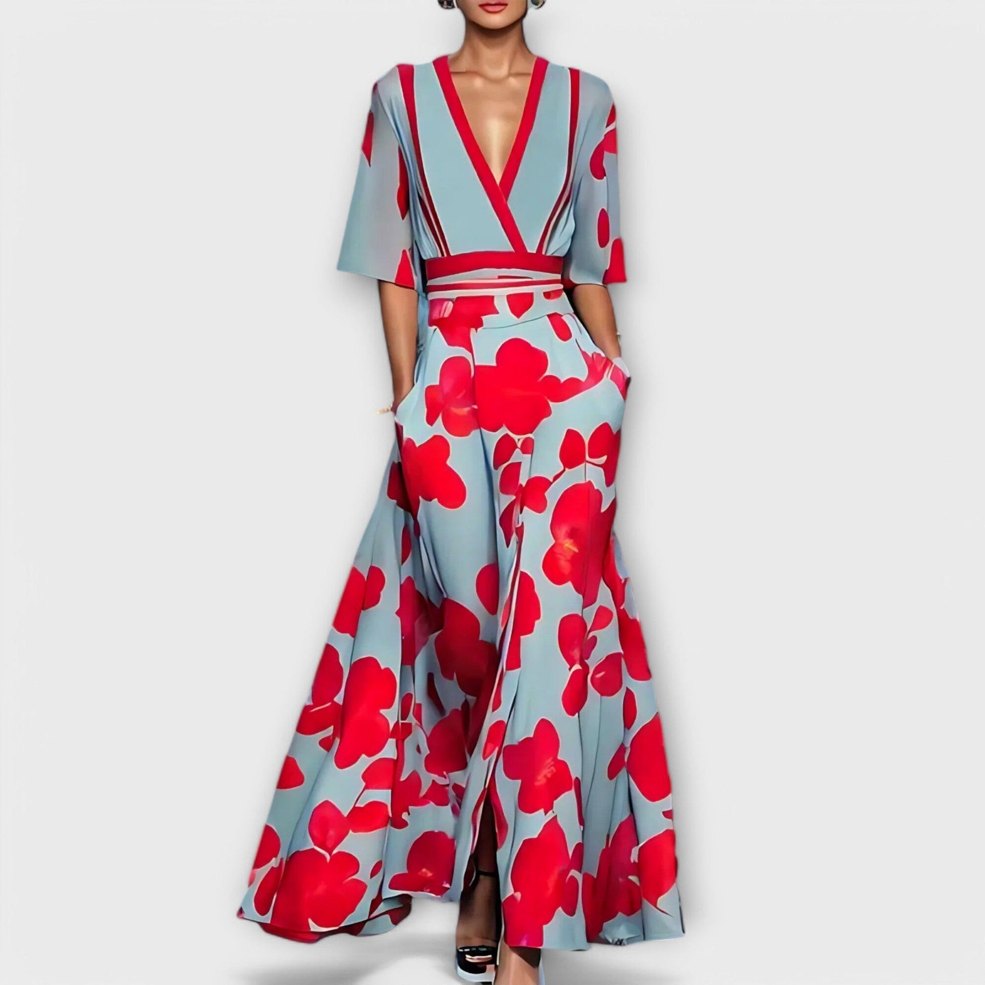 Elise – Elegante vestido entallado con estampado floral Elise – Elegante vestido entallado con estampado floral A minha loja 