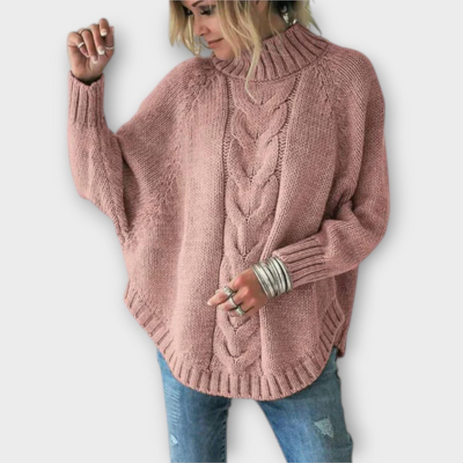 Elysian - Suéter de Punto con Trenza Elysian - Suéter de Punto con Trenza A minha loja Rosa S 