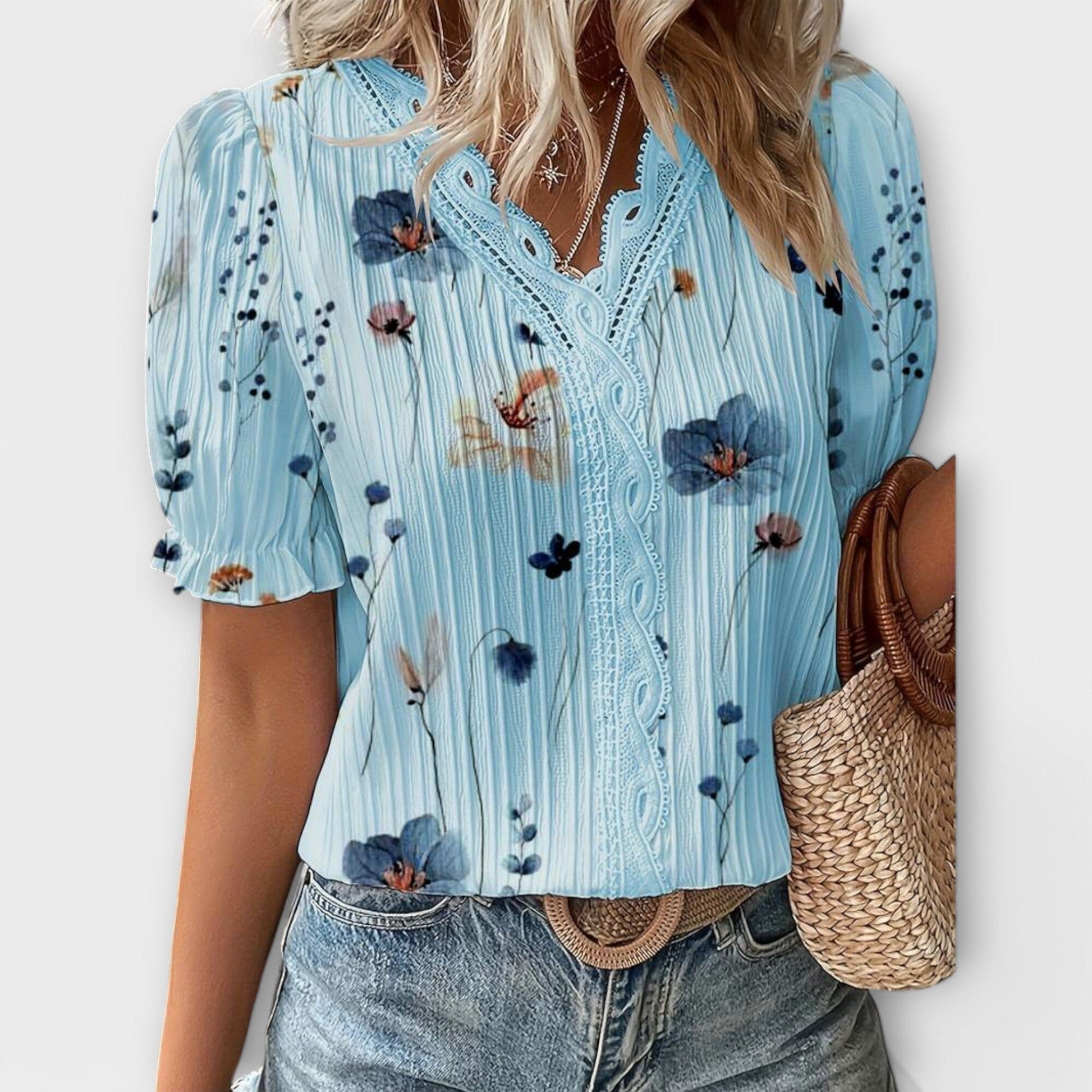 Emily - Blusa de Moda con Escote en V Emily - Blusa de Moda con Escote en V A minha loja 
