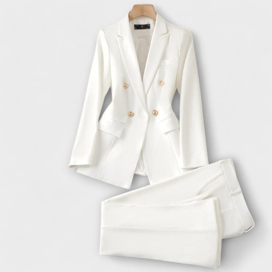 Emma – Conjunto de Chaqueta y Pantalones Emma – Conjunto de Chaqueta y Pantalones A minha loja Blanco S 