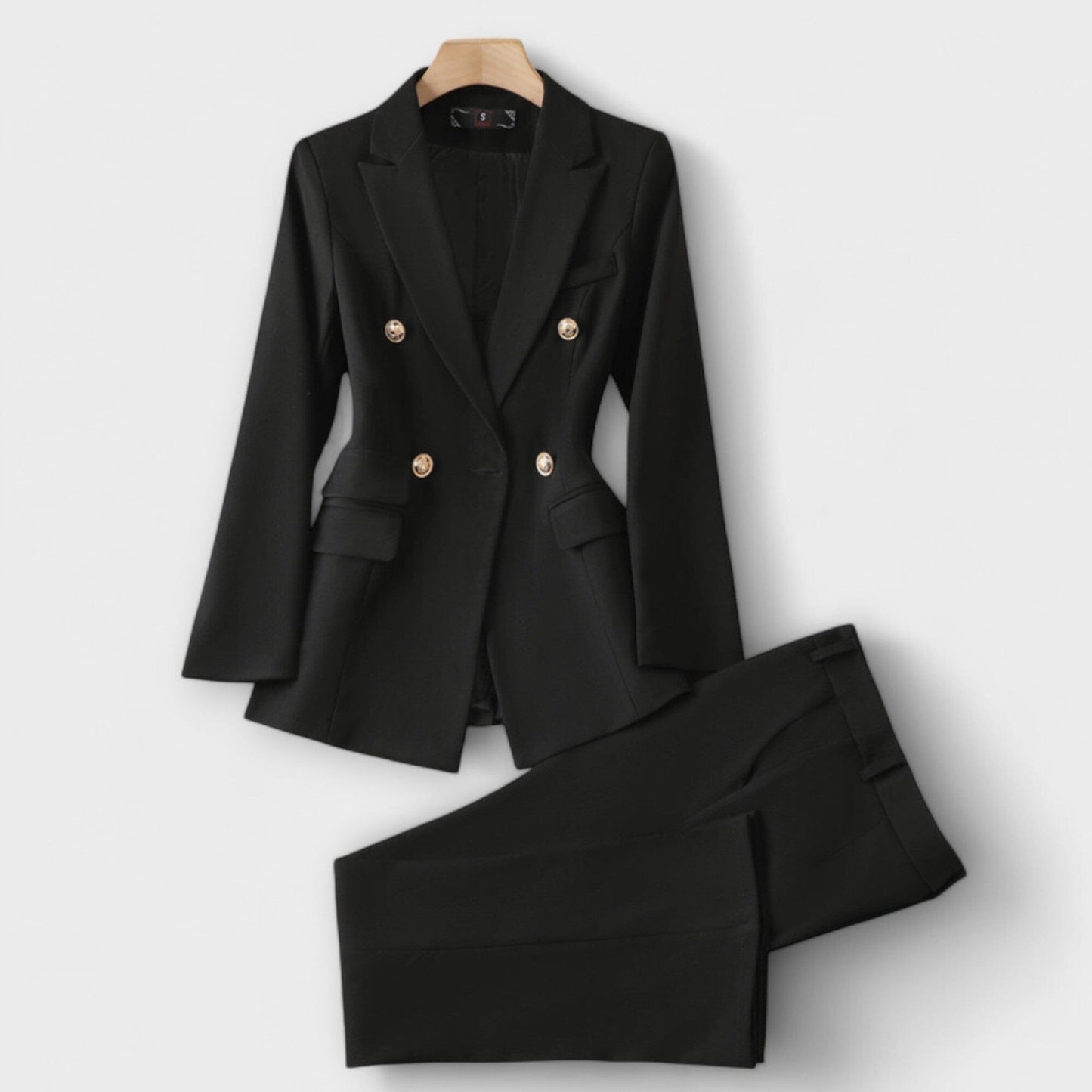 Emma – Conjunto de Chaqueta y Pantalones Emma – Conjunto de Chaqueta y Pantalones A minha loja Negro S 