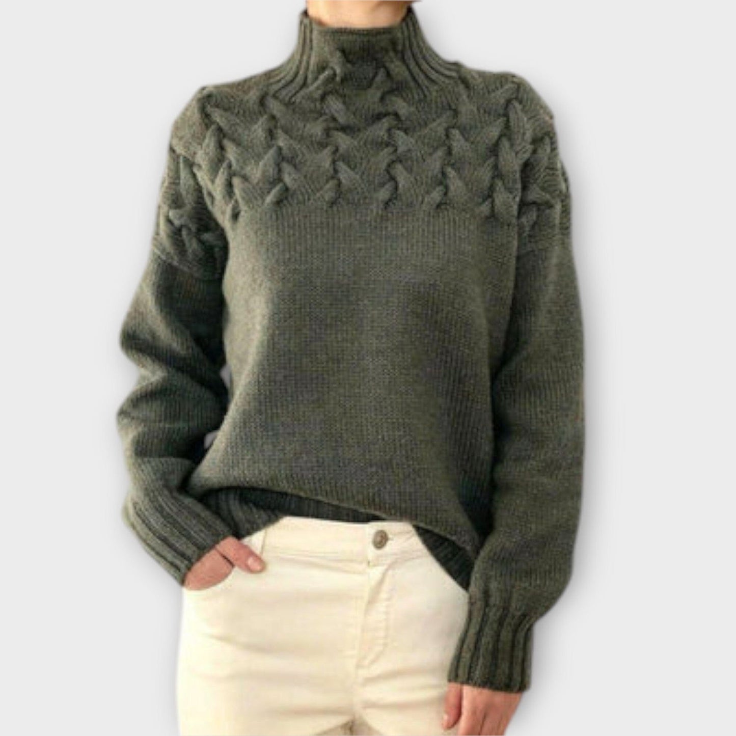 Eva – Suéter para Mujer con Detalle de Trenza Eva – Suéter para Mujer con Detalle de Trenza A minha loja 