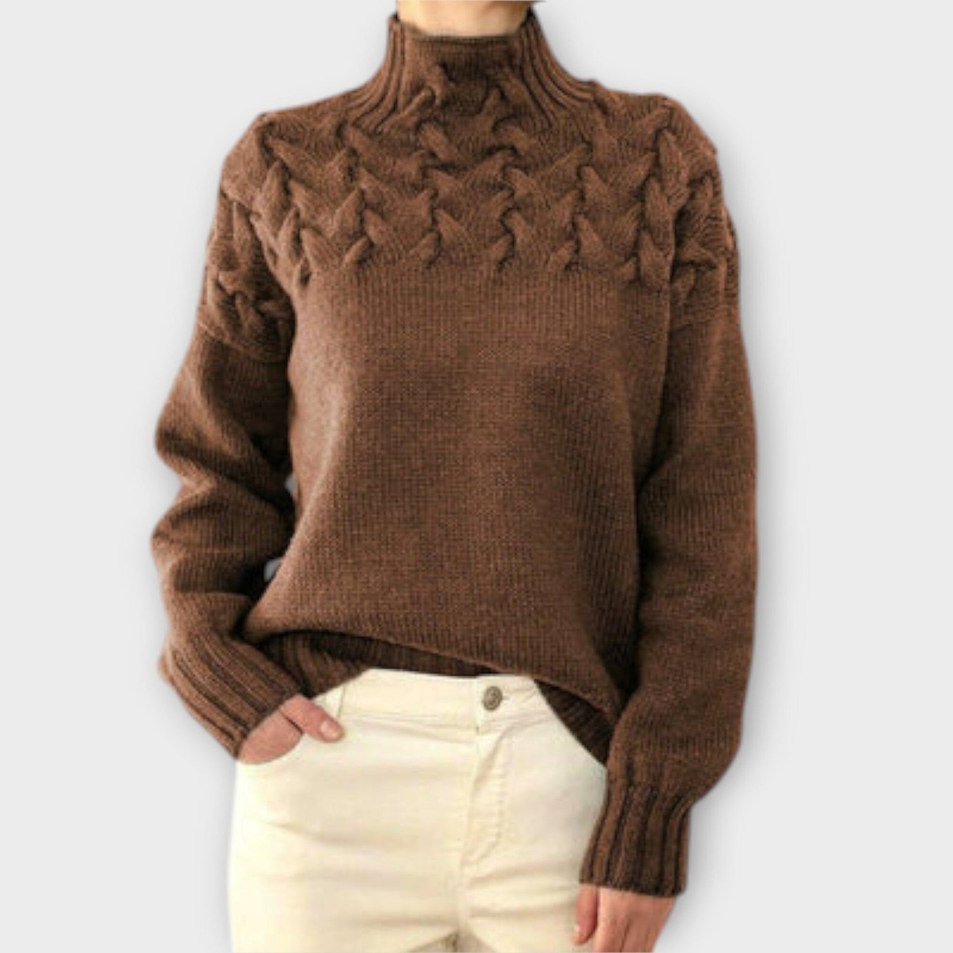 Eva – Suéter para Mujer con Detalle de Trenza Eva – Suéter para Mujer con Detalle de Trenza A minha loja Braun S 