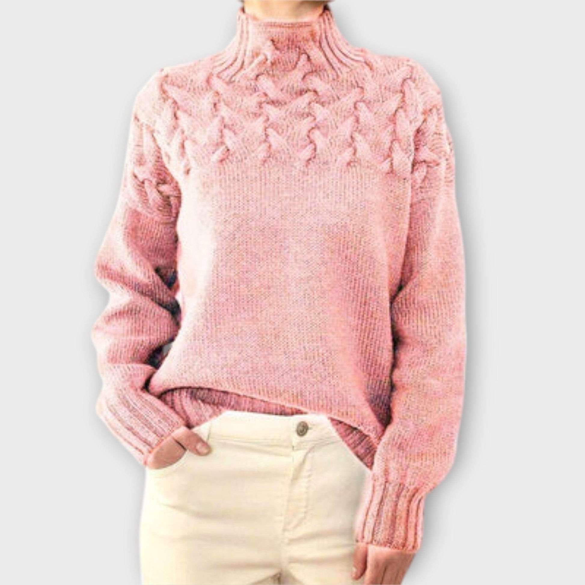 Eva – Suéter para Mujer con Detalle de Trenza Eva – Suéter para Mujer con Detalle de Trenza A minha loja Rosa S 
