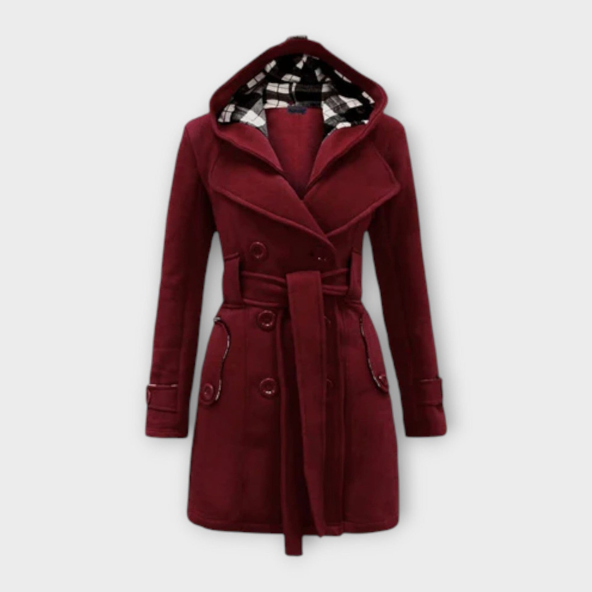Evelyn - Abrigo de Invierno Cálido Evelyn - Abrigo de Invierno Cálido A minha loja Rojo vino S 