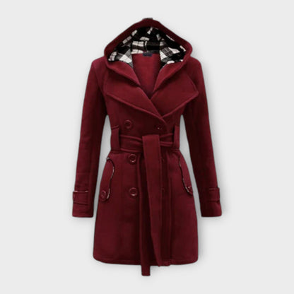Evelyn - Abrigo de Invierno Cálido Evelyn - Abrigo de Invierno Cálido A minha loja Rojo vino S 
