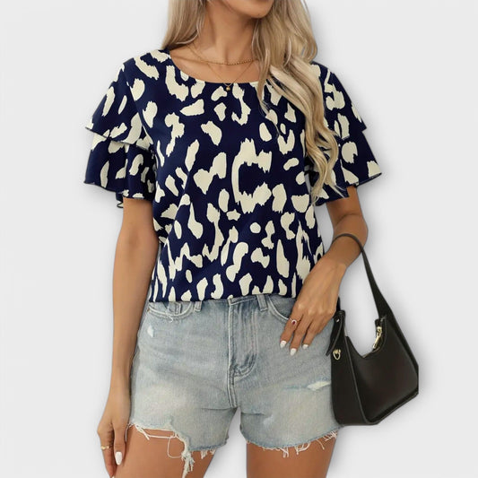 Evelyn - Blusa Casual con Escote Redondo Evelyn - Blusa Casual con Escote Redondo A minha loja 