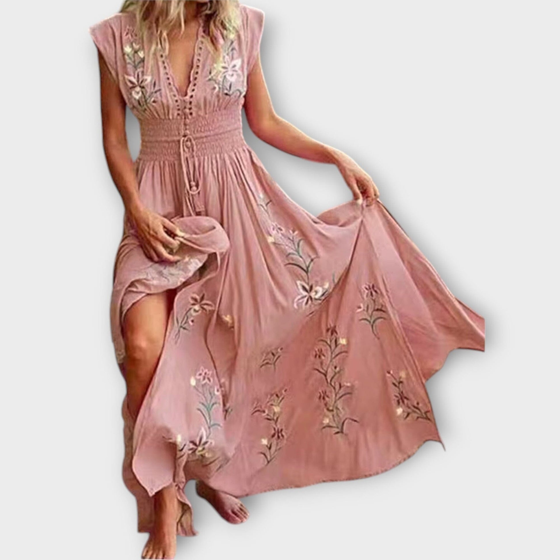 Felizia – Vestido boho con bordados encantadores Felizia – Vestido boho con bordados encantadores A minha loja Hellrosa S 