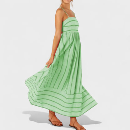 Isabel – Vestido Largo a Rayas