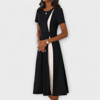 Hanne – Vestido midi en blanco y negro Hanne – Vestido midi en blanco y negro A minha loja 