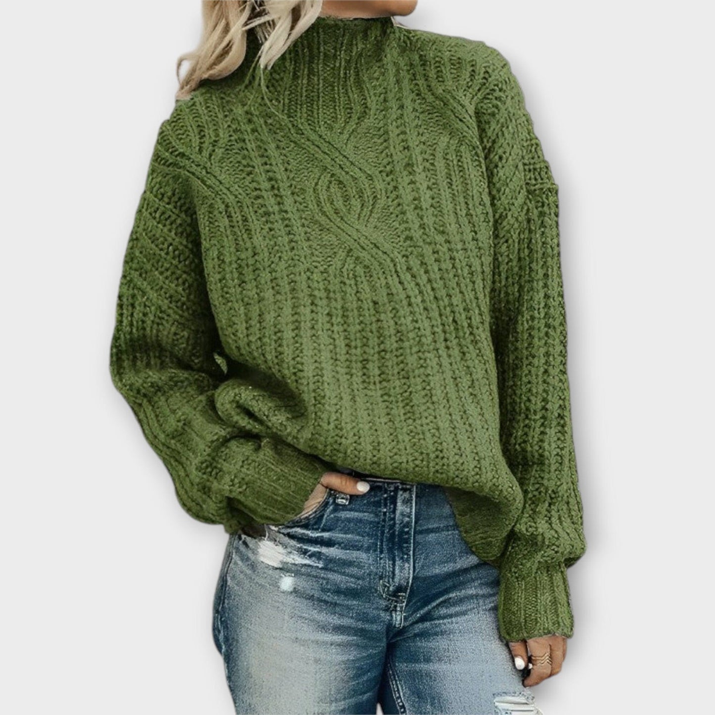 Harper – Suéter de Punto Acogedor Harper – Suéter de Punto Acogedor A minha loja Verde XS 