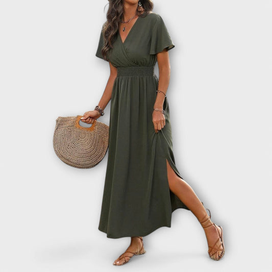 Heather - Elegantes Boho Kleid mit V-Ausschnitt und langen Ärmeln Heather - Elegantes Boho Kleid mit V-Ausschnitt und langen Ärmeln A minha loja 