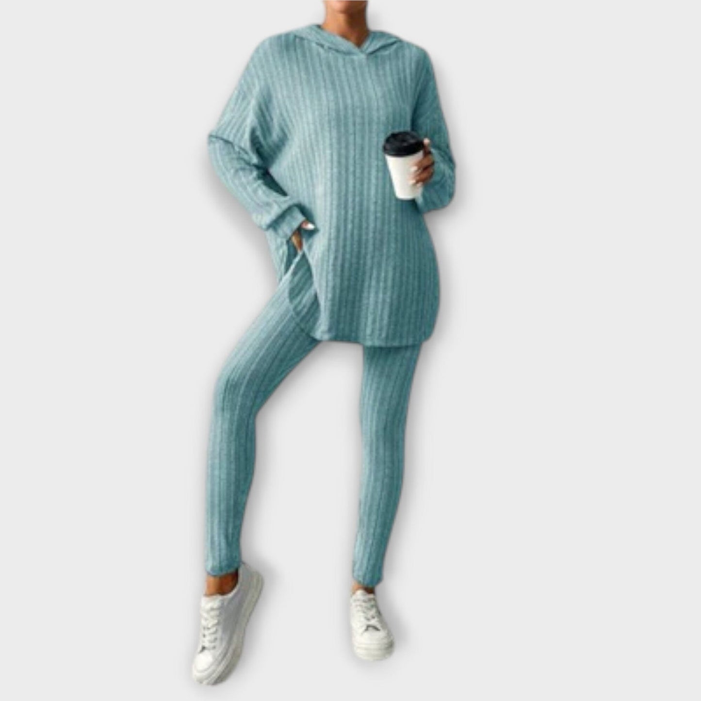 Helen - Conjunto Casual de Dos Piezas Helen - Conjunto Casual de Dos Piezas A minha loja Türkis S 