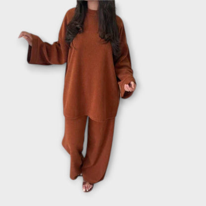 Ingrid – Conjunto Plus Size de Estilo Acanalado Ingrid – Conjunto Plus Size de Estilo Acanalado A minha loja Naranja L 