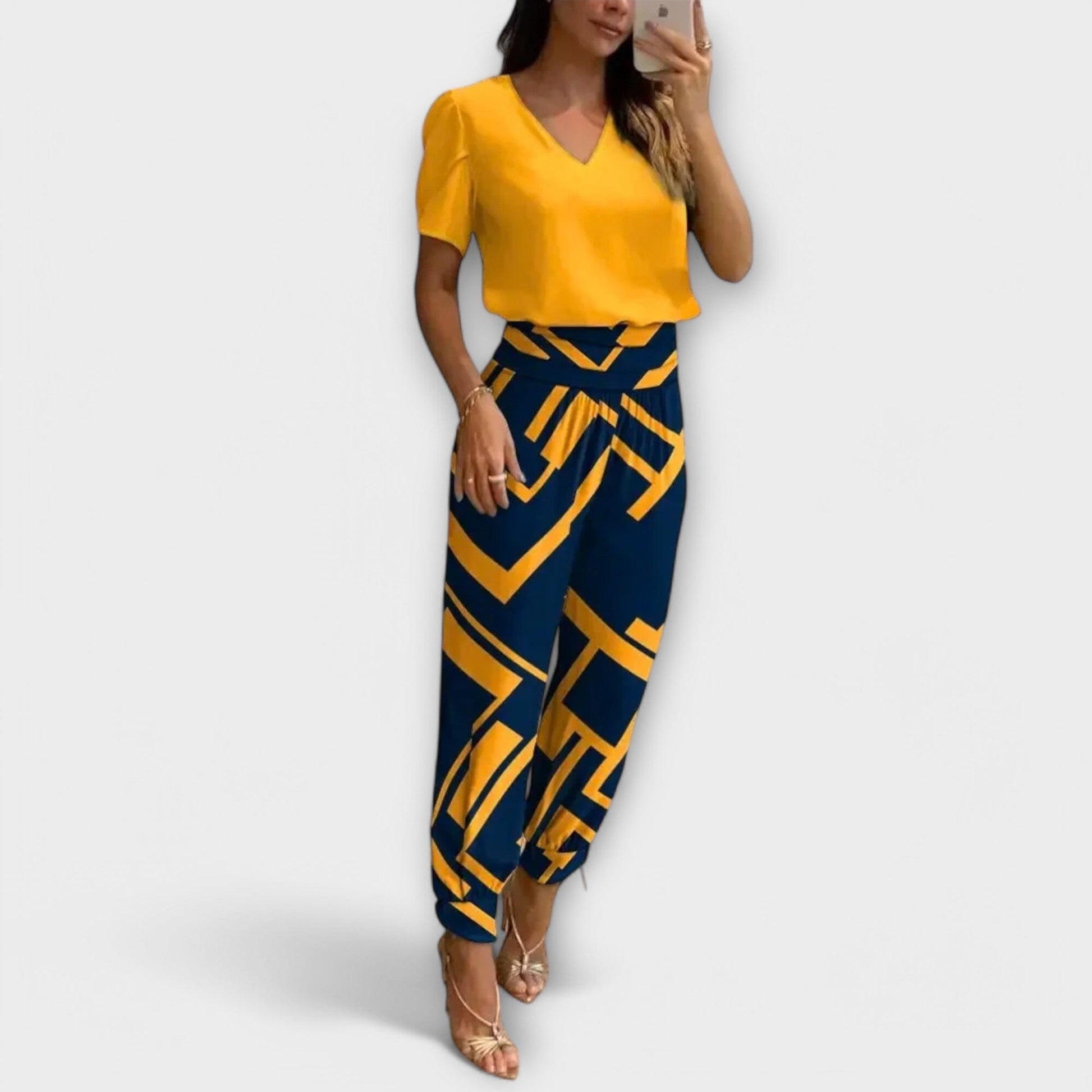 Irmelin – Conjunto Elegante con Top y Pantalón Irmelin – Conjunto Elegante con Top y Pantalón A minha loja Gelb S 