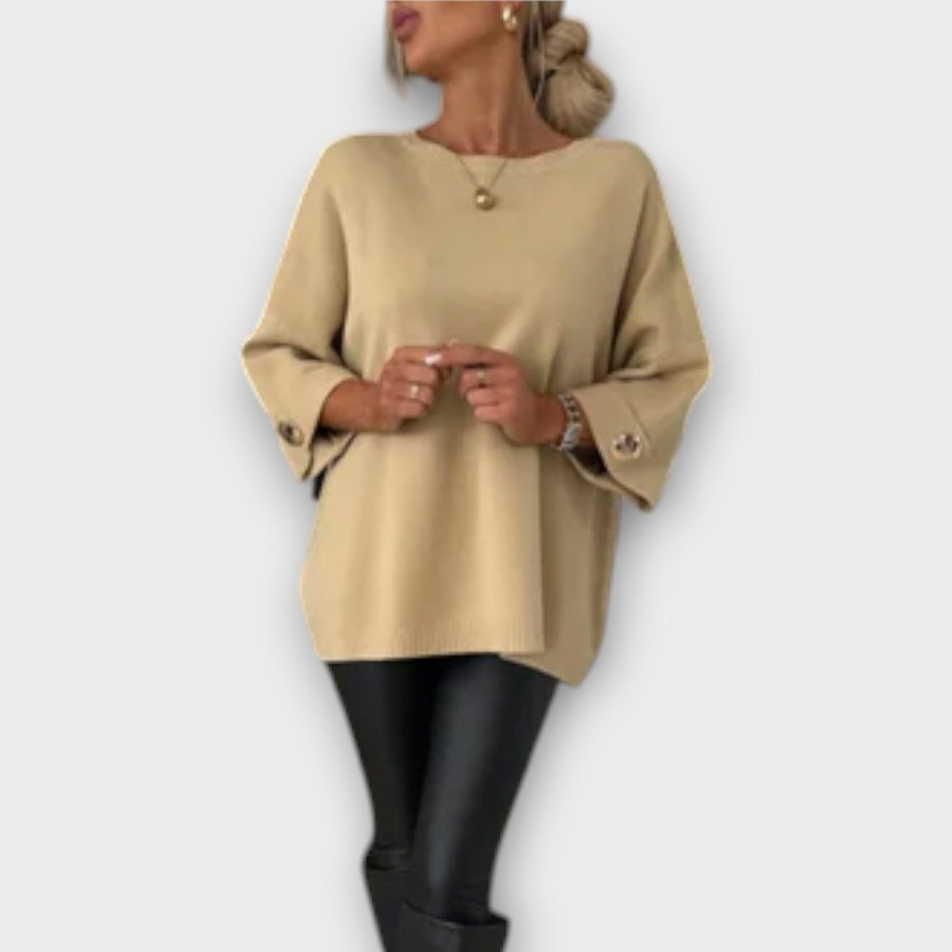 Isabella - Blusa de Punto Elegante Isabella - Blusa de Punto Elegante A minha loja Beige S 