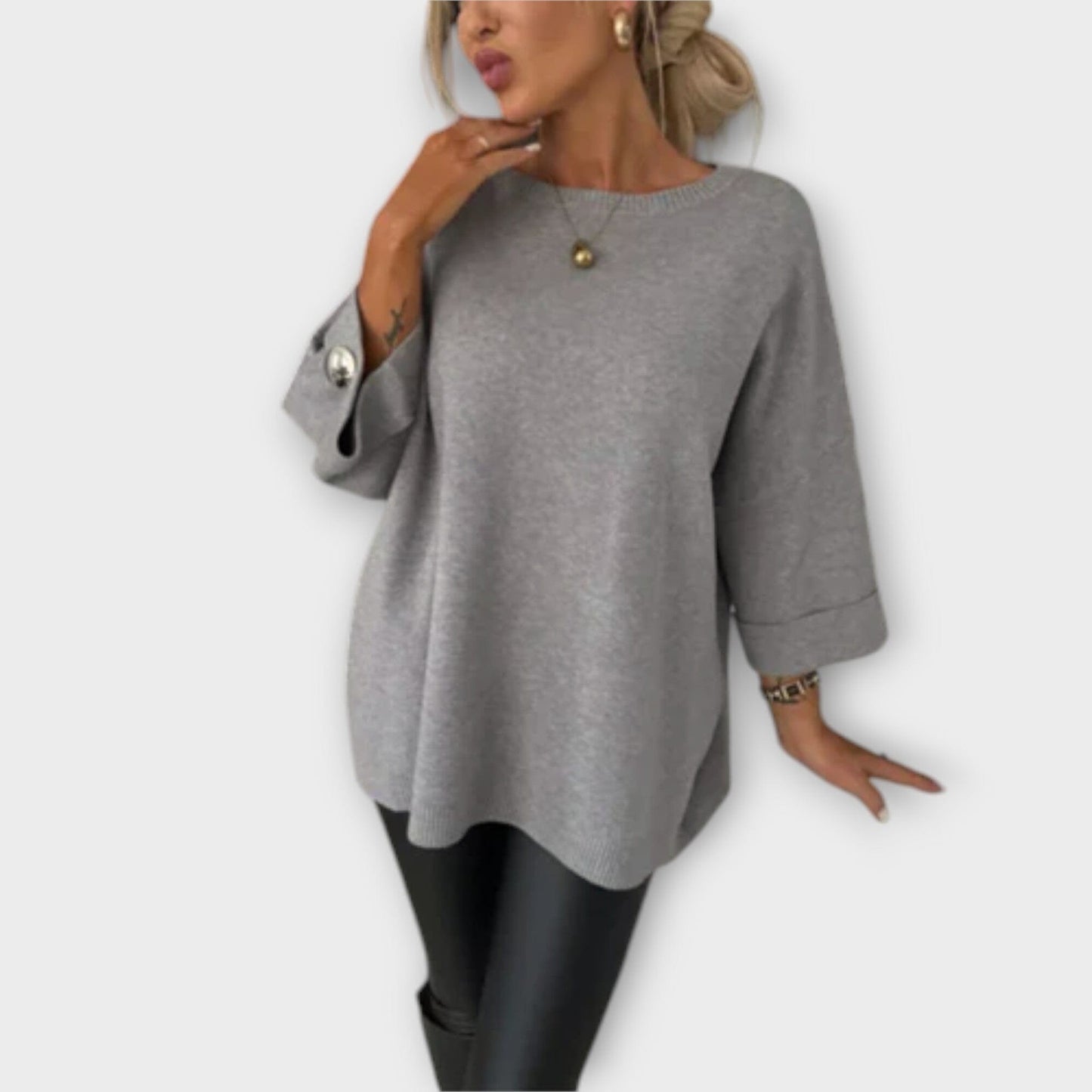 Isabella - Blusa de Punto Elegante Isabella - Blusa de Punto Elegante A minha loja Grau S 