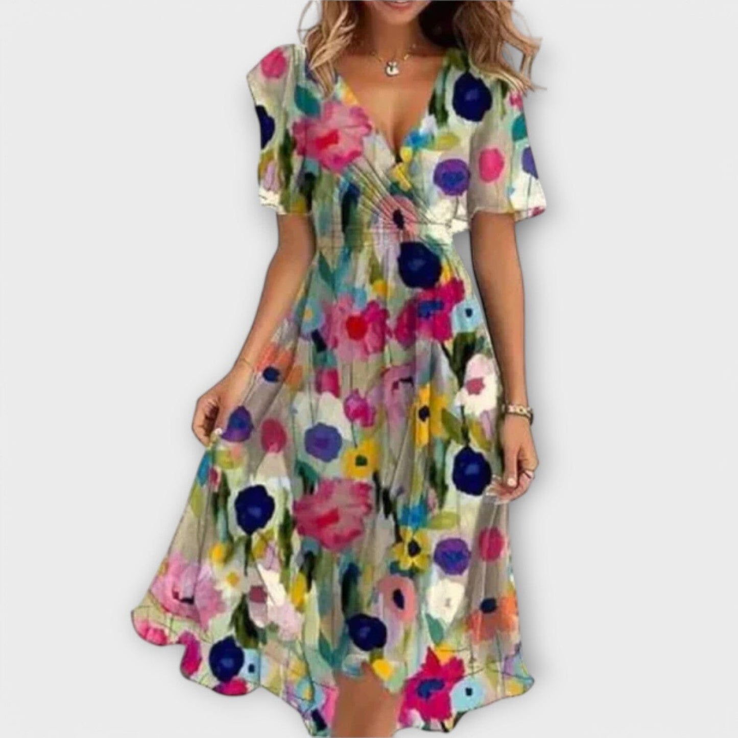 Isabella – Vestido para mujer con escote en V Isabella – Vestido para mujer con escote en V A minha loja Bunt XS 