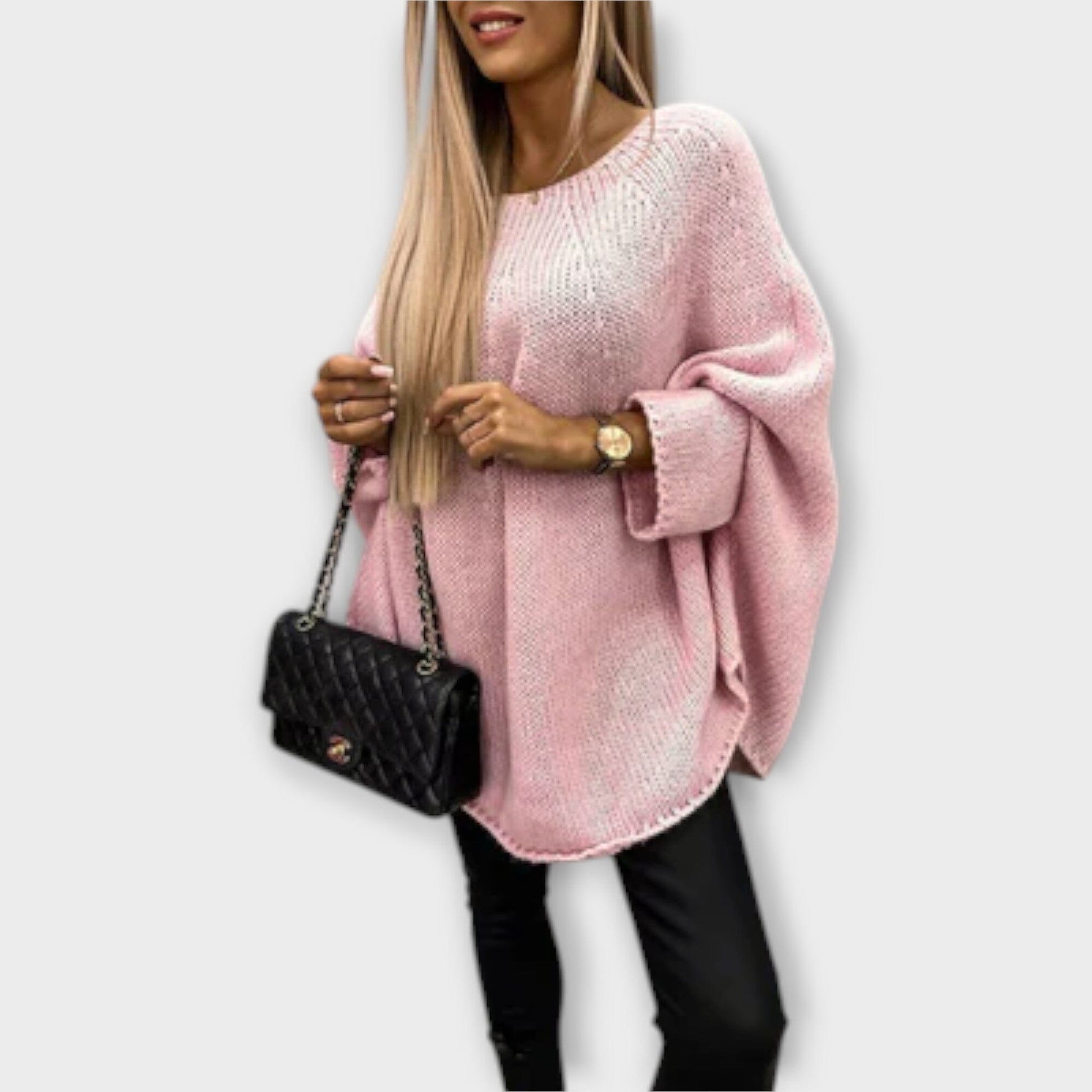 Isabelle - Pullover de Mujer con Cuello Redondo Estiloso Isabelle - Pullover de Mujer con Cuello Redondo Estiloso A minha loja Rosa S 