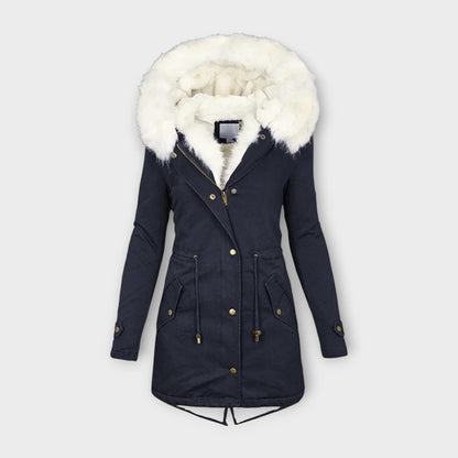 Ivara – Chaqueta de invierno impermeable y forrada con piel Ivara – Chaqueta de invierno impermeable y forrada con piel A minha loja Azul XS 