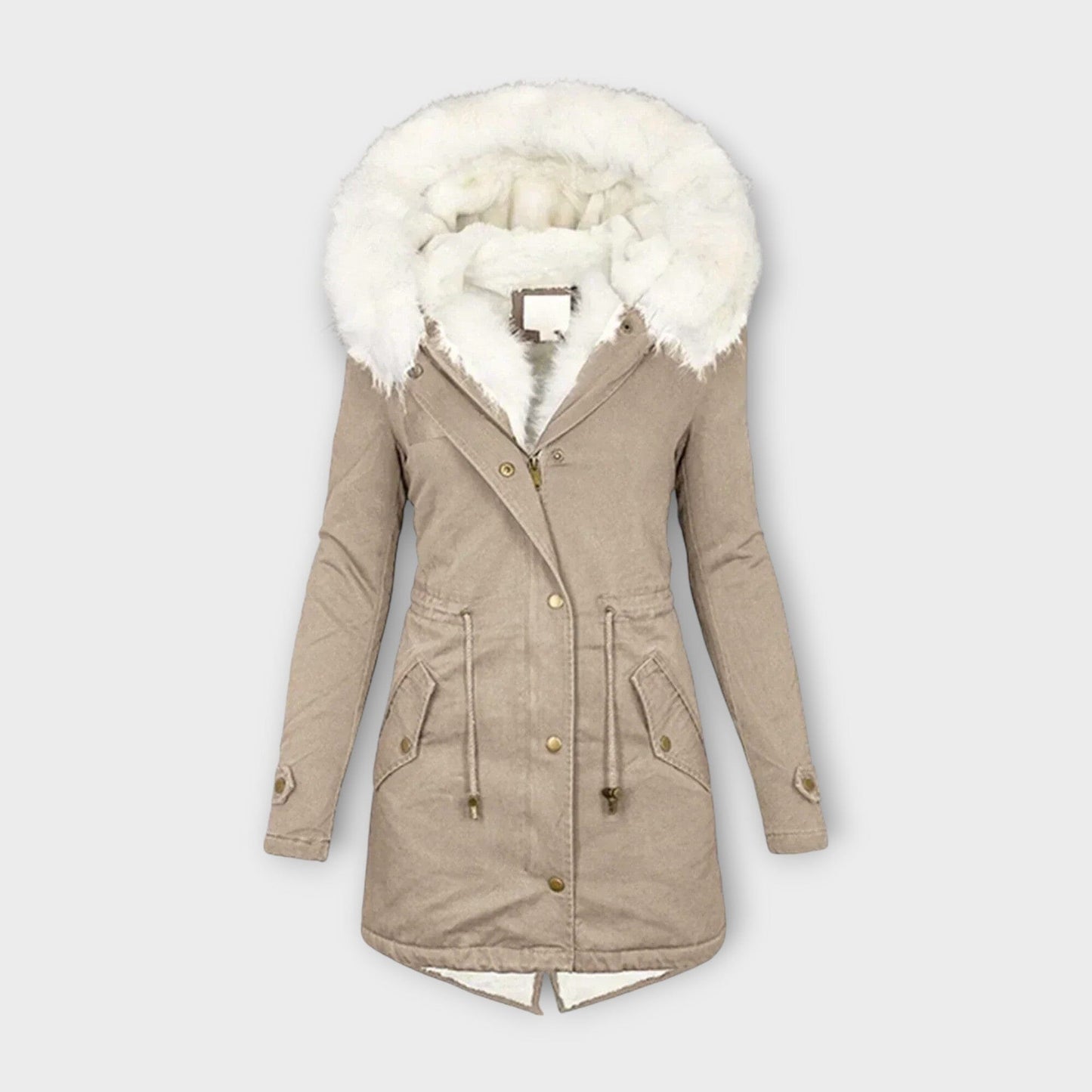 Ivara – Chaqueta de invierno impermeable y forrada con piel Ivara – Chaqueta de invierno impermeable y forrada con piel A minha loja Beige XS 